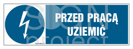 HF005 Przed pracą uziemić