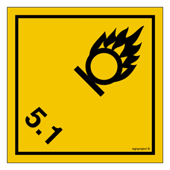 MB017 Oxidizing materials - sheet of 12 stickers