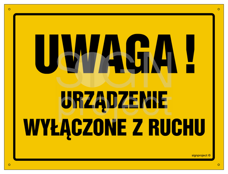 OA076 Uwaga! Urządzenie wyłączone z ruchu