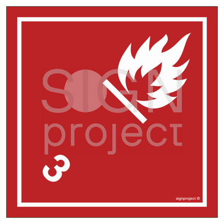 MB024 Flammable liquids - sheet of 12 stickers