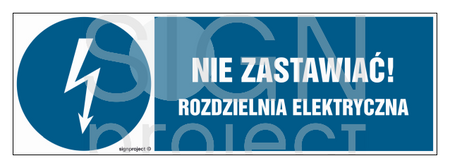 HF021 Nie zastawiać! Rozdzielnia elektryczna