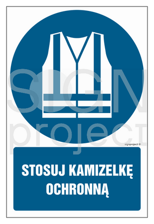 GL032 Stosuj kamizelkę ochronną - opakowanie 10 sztuk