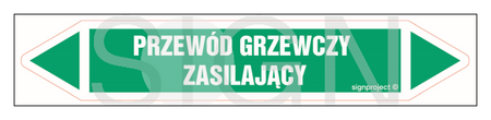JF366 PRZEWÓD GRZEWCZY ZASILAJĄCY - arkusz 5 naklejek