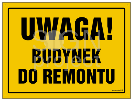 OA123 Uwaga! Budynek do remontu