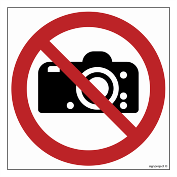 GA029 Zakaz fotografowania - arkusz 12 naklejek