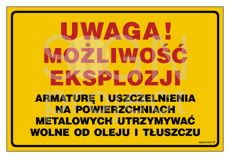 JD054 Uwaga!Możliwość eksplozji