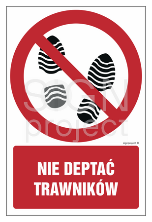 GC076 Nie deptać trawników - opakowanie 10 sztuk