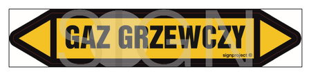 JF183 GAZ GRZEWCZY - arkusz 5 naklejek