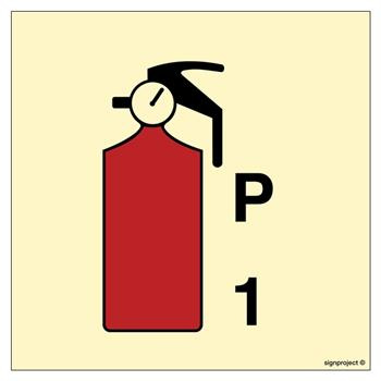 FA084 1kg Powder fire extinguisher