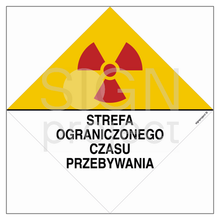 KA008 Znak ostrzegawczy do oznakowania strefy ograniczonego czasu przebywania