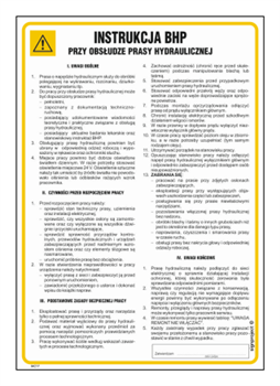 IAC17 Instrukcja BHP przy obsłudze prasy hydraulicznej