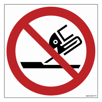 GA032 Grinder prohibited - sheet of 12 stickers