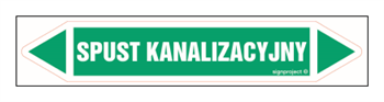 JF433 SPUST KANALIZACYJNY - arkusz 5 naklejek