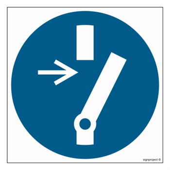 GJ021 Unplug before maintenance or repair - sheet of 9 stickers