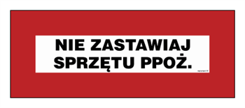 BC115 Nie zastawiaj sprzętu przeciwpożarowego