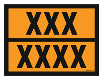 MC003 Orange plate with any number