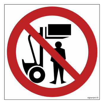 GB003 No standing under load - sheet of 12 stickers