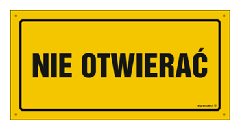 OA189 Do not open