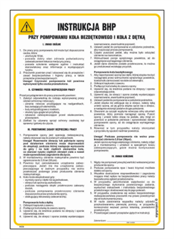 IAE26 Health and safety instructions for inflating a tubeless wheel and a wheel with a tube