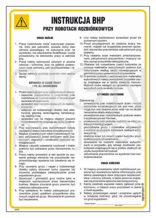 IAF30 Health and safety instructions for demolition works