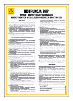 IAG63 Health and safety instructions for cleaning and disinfection of storage rooms in a food production plant