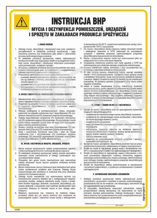 IAG24 General Health and Safety Instruction for cleaning and disinfection of rooms, devices and equipment in food production plants