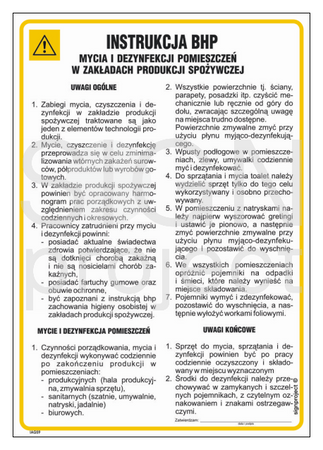 IAG59 Instrukcja BHP mycia i dezynfekcji pomieszczeń w zakładzie produkcji spożywczej