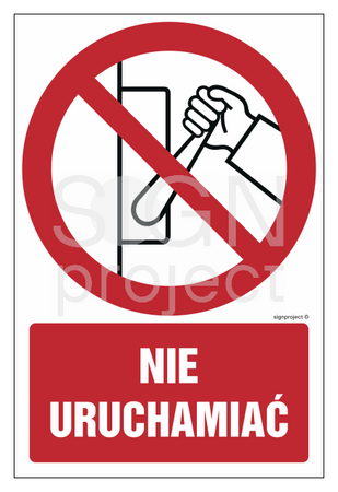 GC013 Nie uruchamiać - opakowanie 10 sztuk