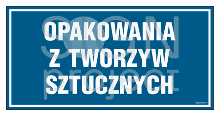 PA539 Opakowania z tworzyw sztucznych - arkusz 6 naklejek