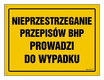 OA039 Nieprzestrzeganie przepisów BHP prowadzi do wypadku