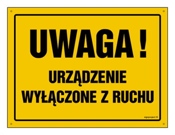 OA076 Uwaga! Urządzenie wyłączone z ruchu