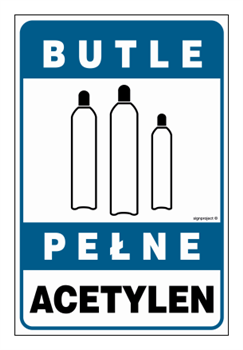 JD049 Cylinders full of acetylene - sheet of 9 stickers