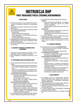 IAG14 Health and safety instructions for the use of a kitchen stove (shaft).