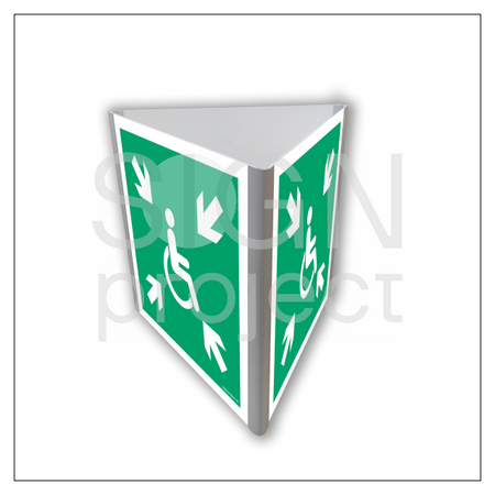 AE824 Assembly point for evacuation for the disabled (3D wall-mounted)