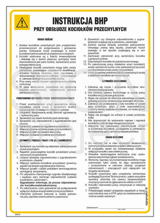 IAG16 lnstrukcja BHP przy obsłudze kociołków przechylnych