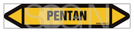 JF316 PENTAN - sheet of 5 stickers