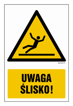 GF020 Uwaga - ślisko - opakowanie 10 sztuk