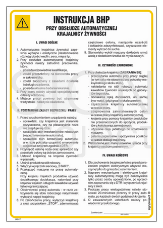 IAG17 Health and safety instructions for operating an automatic food slicer