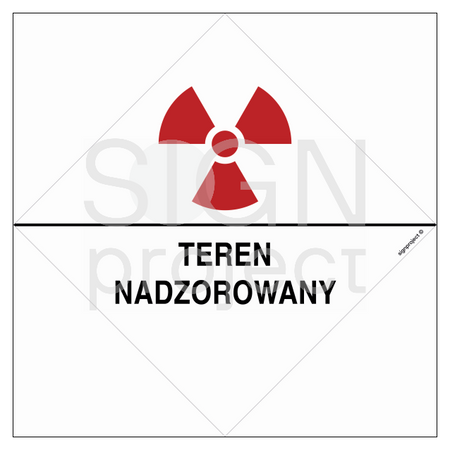 KA016 Znak ostrzegawczy do oznakowania terenu nadzorowanego