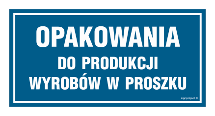 ND023 Opakowania do produkcji wyrobów w proszku