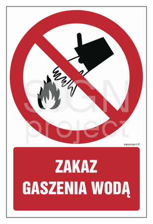 GC090 Zakaz gaszenia wodą