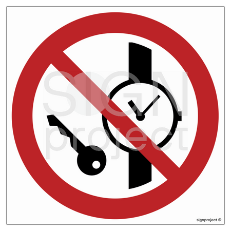 GA008 No entry with metal objects and watches