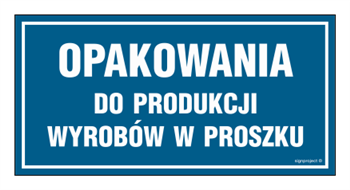 ND023 Opakowania do produkcji wyrobów w proszku