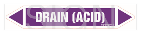 JF131 Drain (acid) - sheet of 5 stickers