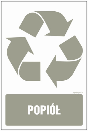 OD119 Label for ash waste containers