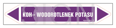 JF236 KOH - WODOROTLENEK POTASU - arkusz 5 naklejek
