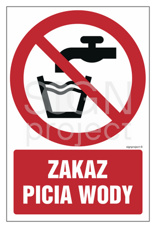 GC004 Zakaz picia wody