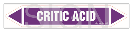 JF081 Critic acid - sheet of 5 stickers