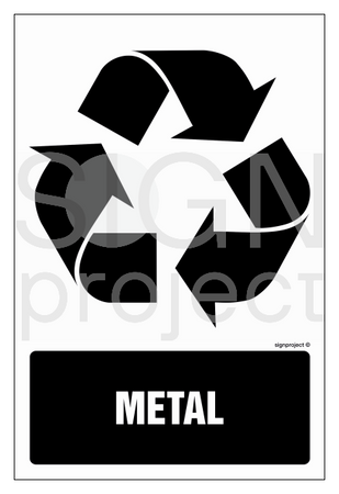 OD118 Label for waste containers Metal