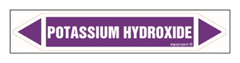 JF336 POTASSIUM HYDROXIDE - arkusz 4 naklejek